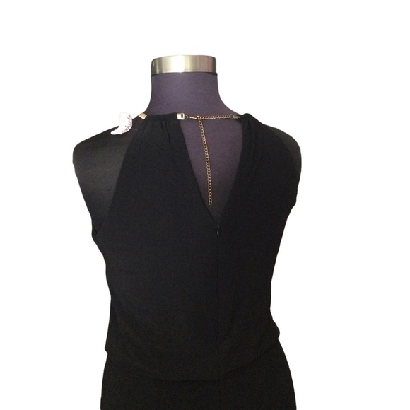 R & M Richard black Gold Chain Plus Size Jumpsuit - Picture 7 of 10